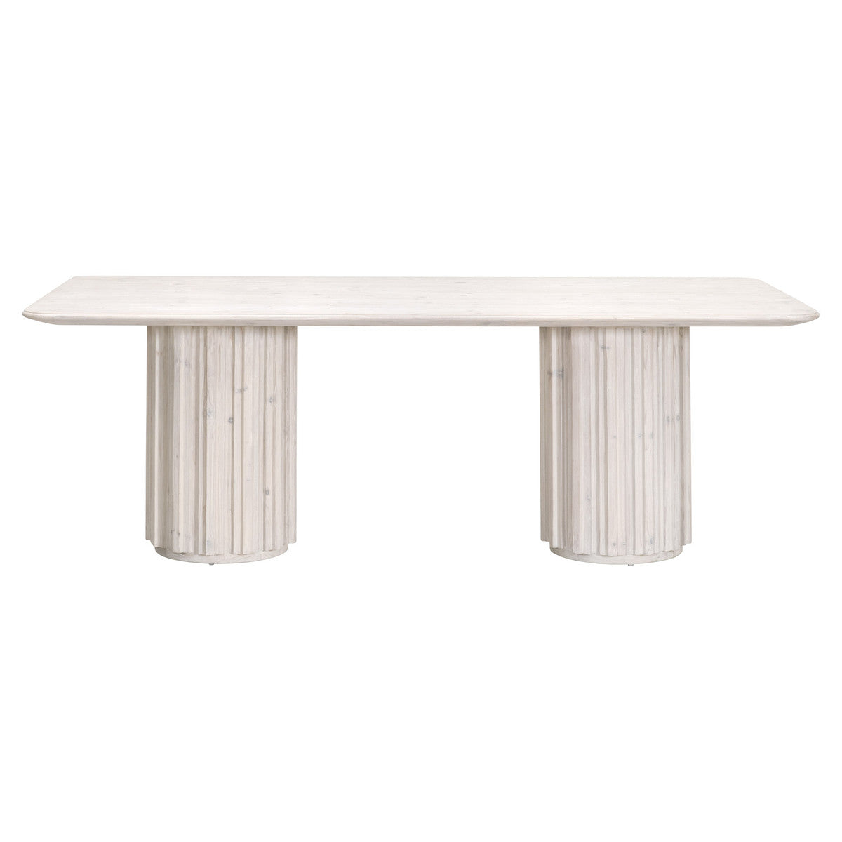 Roma Dining Table in White Wash Pine from Essentials For Living - Luna Furniture