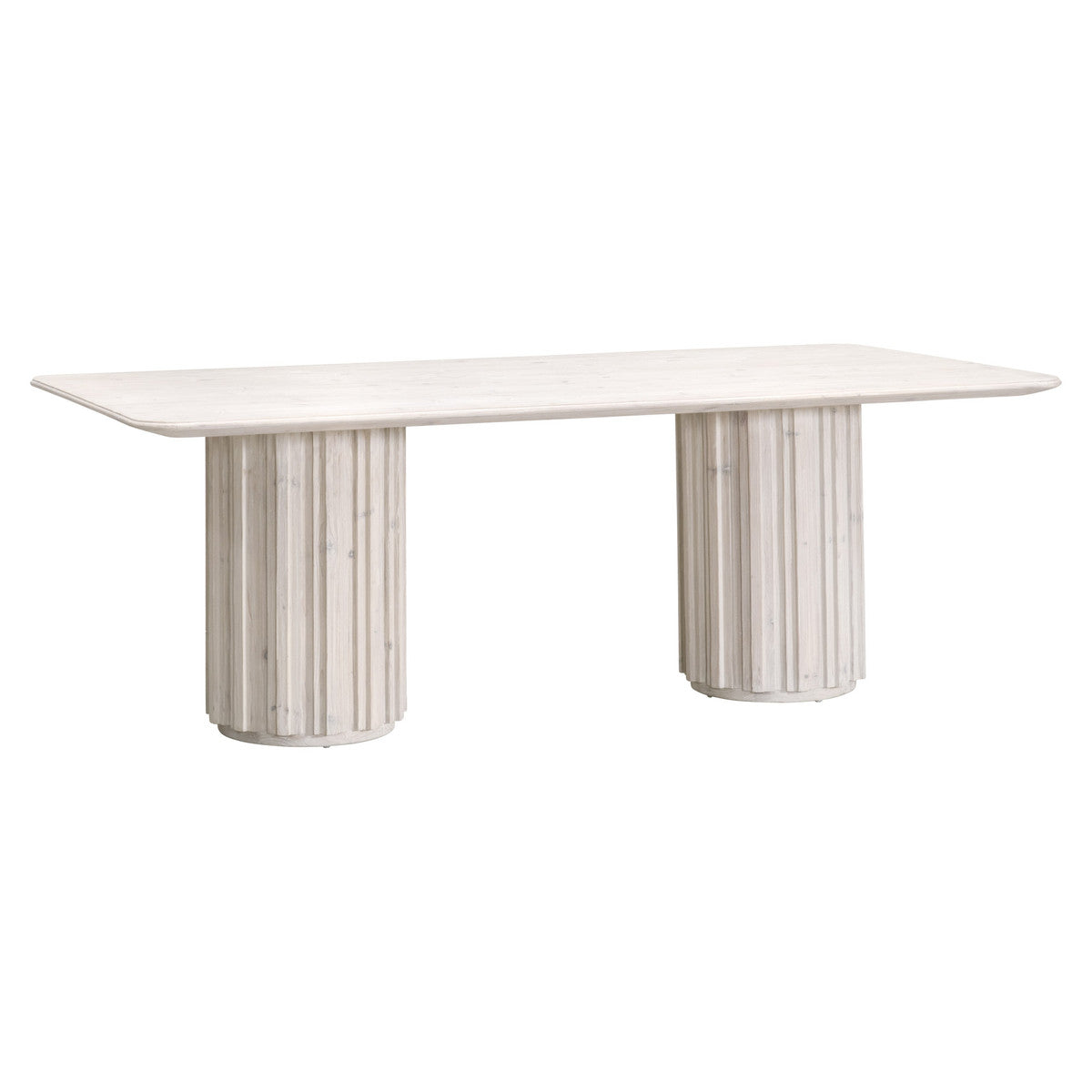 Roma Dining Table in White Wash Pine from Essentials For Living - Luna Furniture
