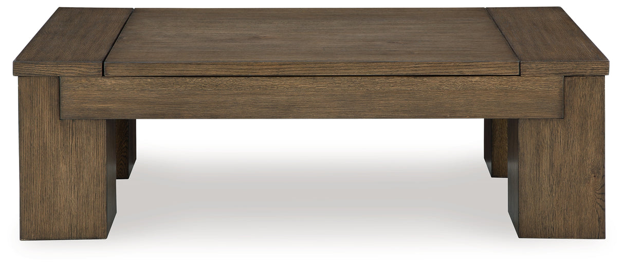 Rosswain Coffee Table with 2 End Tables in Warm Brown from Ashley - Luna Furniture