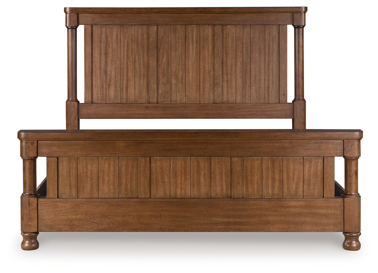 Rowlenstown Brown California King Poster Bed from Ashley Furniture - Luna Furniture