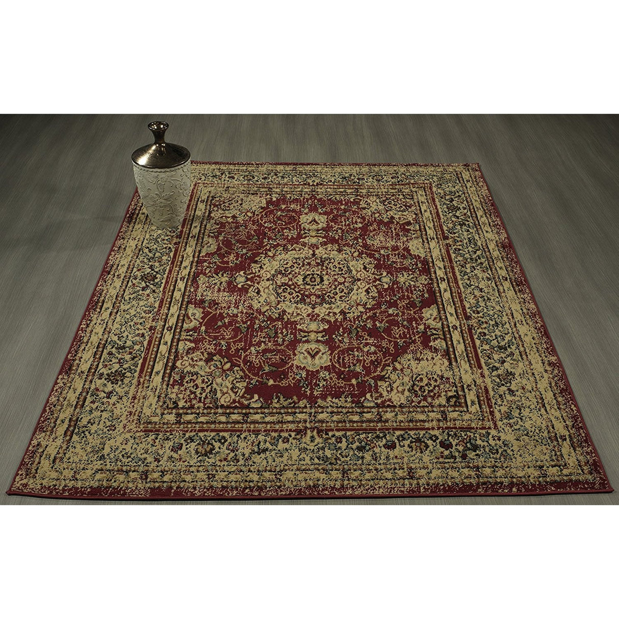 Royal Brown and Scarlet Red 8X10 Rug from Nova Furniture - Luna Furniture