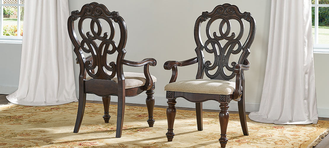 Royale 9 Piece Set(Table, 2 Arm Chairs & 6 Side Chairs) from Steve Silver - Luna Furniture