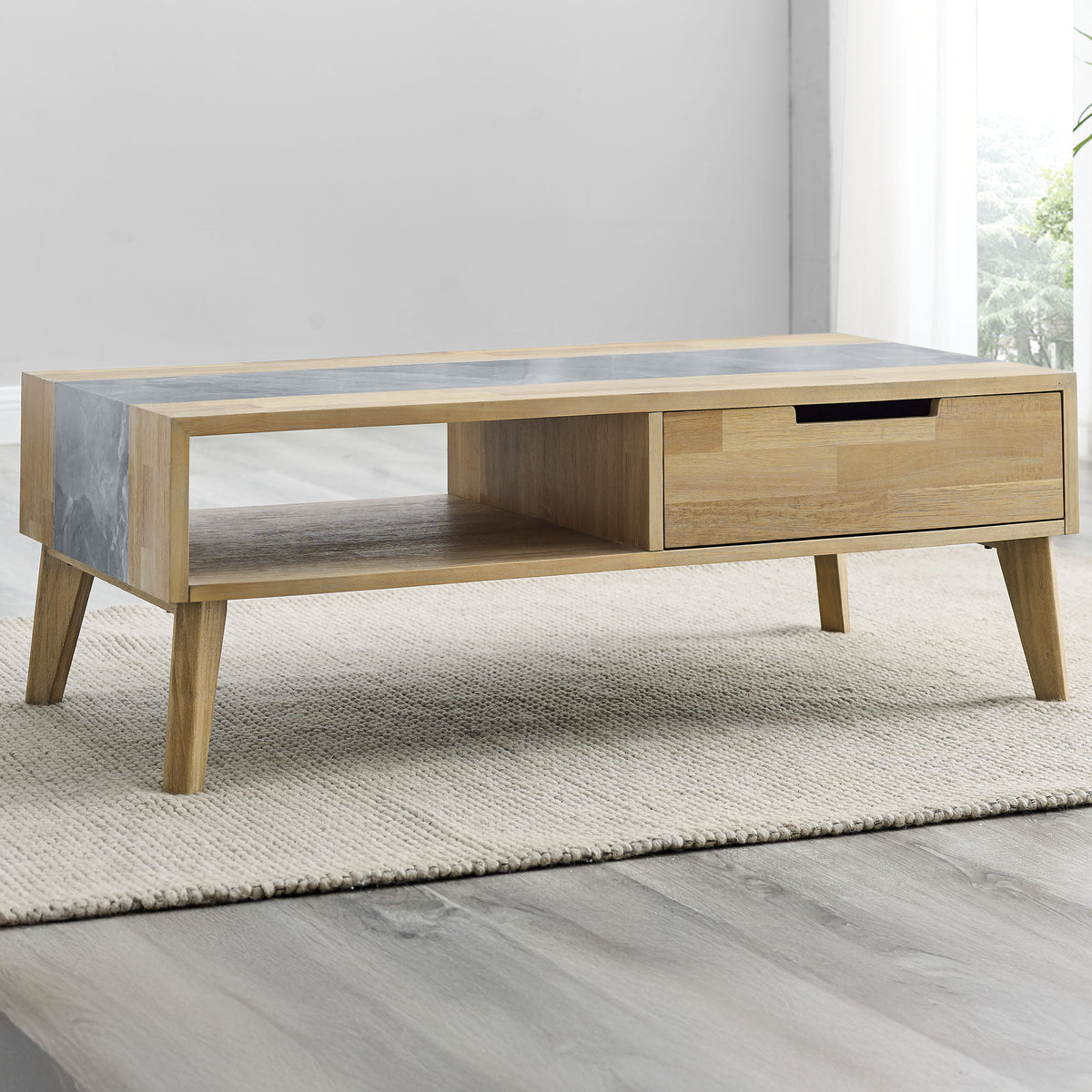 Calgary Sintered Stone Inlay Coffee Table from Steve Silver - Luna Furniture