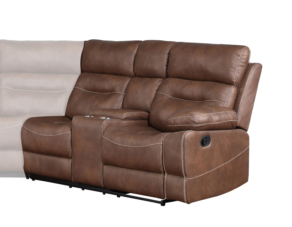 Rudger Chestnut 3-Piece Reclining Sectional from Steve Silver - Luna Furniture
