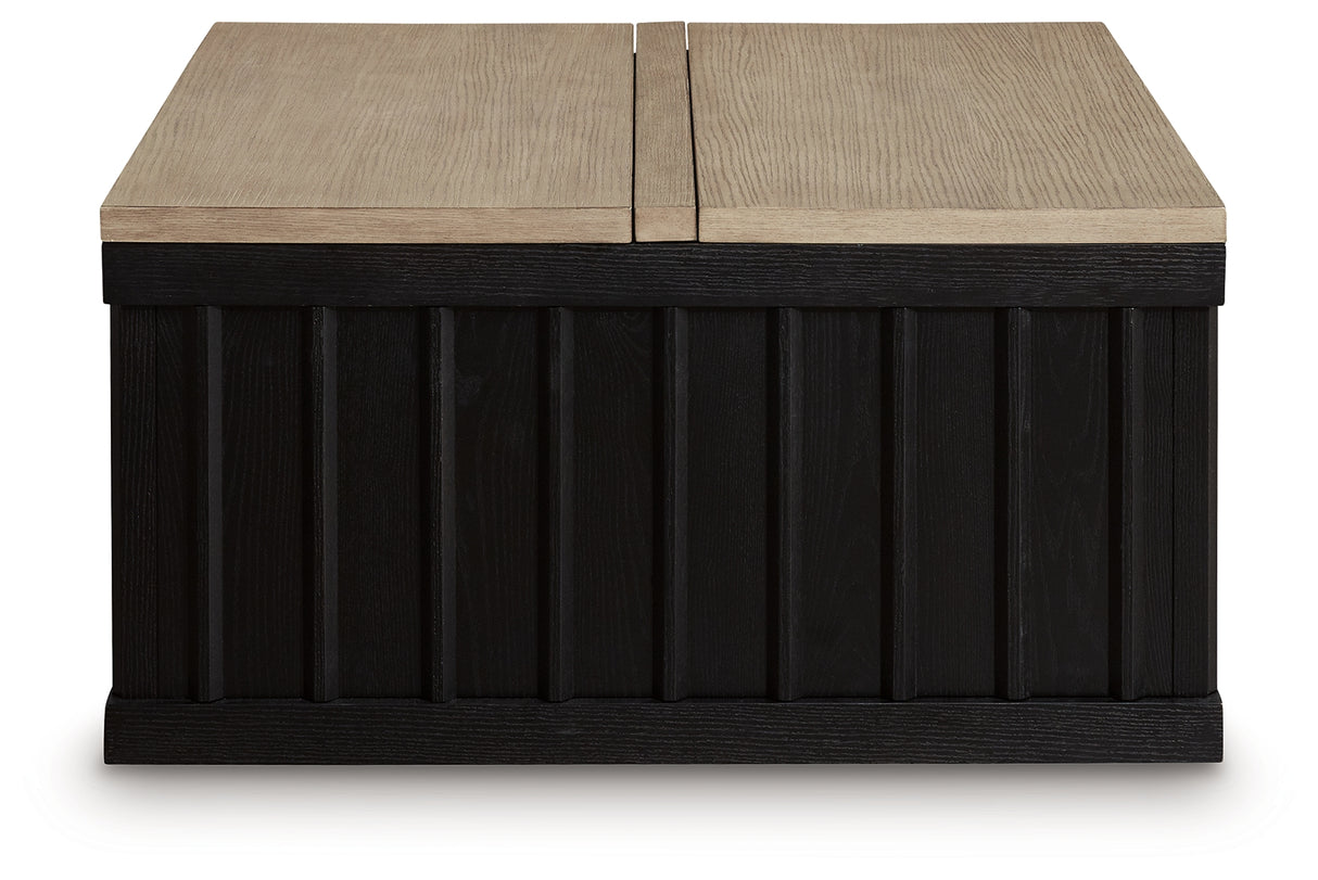 Rylandyn Black/Light Brown Lift-Top Coffee Table from Ashley - Luna Furniture
