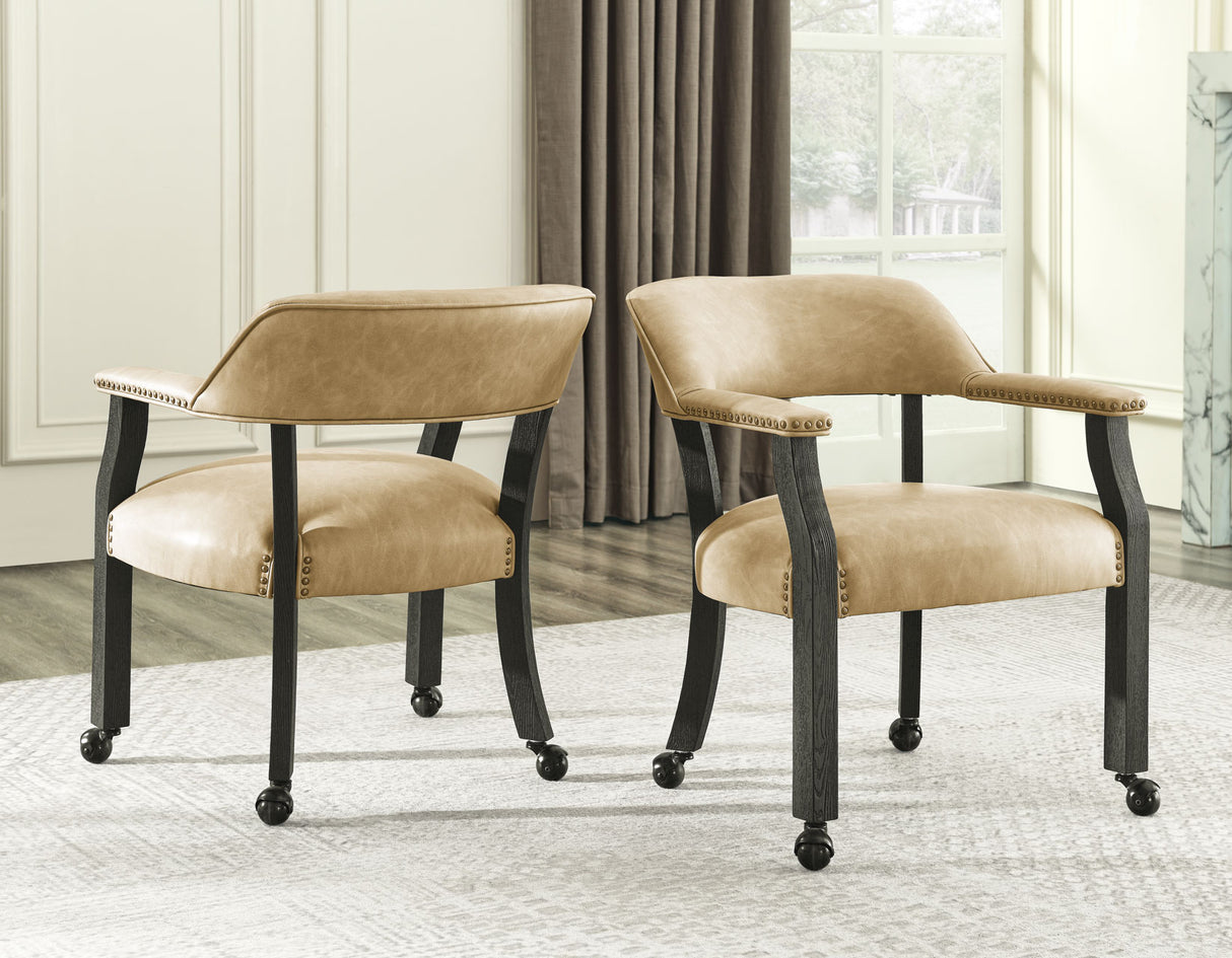 Rylie 6-Piece Game Dining Set, Black Finish from Steve Silver - Luna Furniture