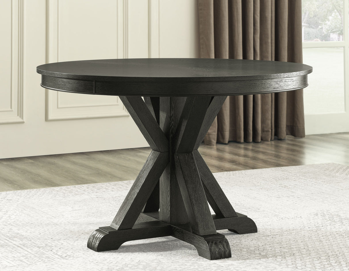 Rylie 6-Piece Game Dining Set, Black Finish from Steve Silver - Luna Furniture