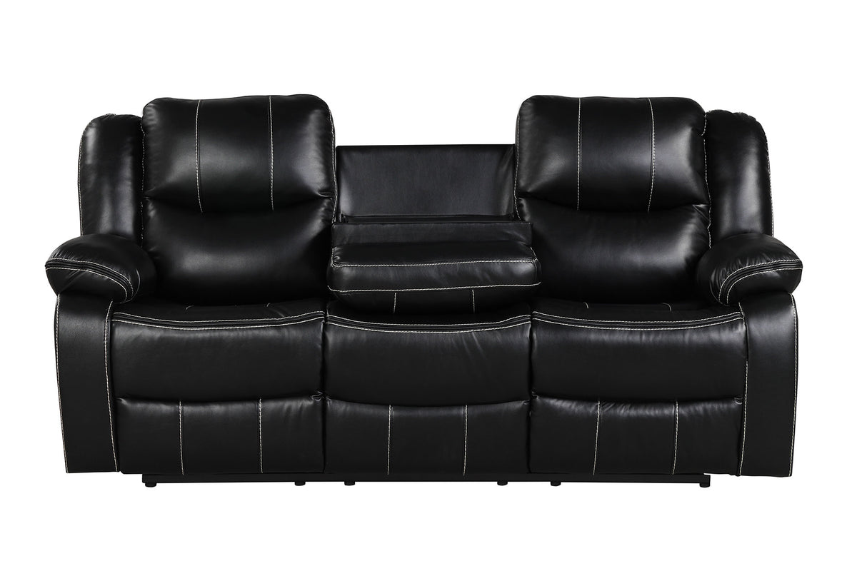 Carter Black 3-Piece Reclining Living Room Set from Happy Homes - Luna Furniture