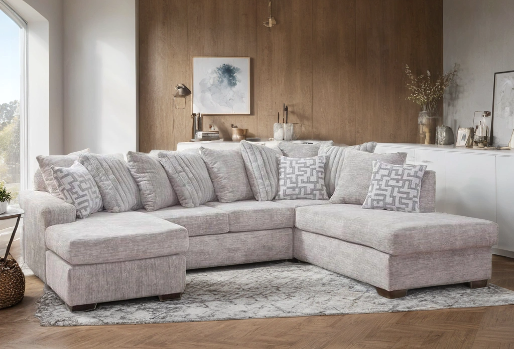 Galatic Oyster RAF Chaise Sectional from Happy Homes - Luna Furniture