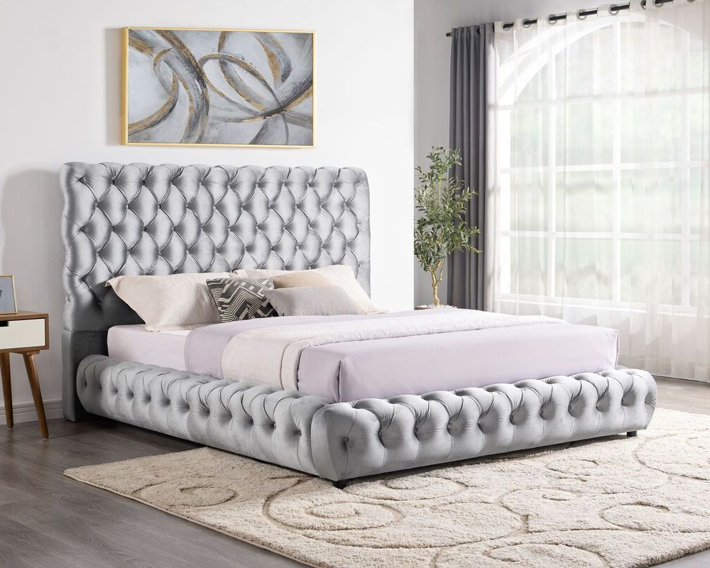 Dream Gray King Platform Bed from Happy Homes - Luna Furniture