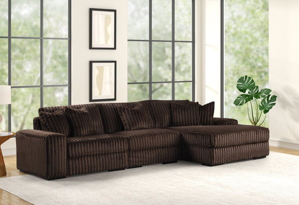 Sunday Chocolate 3-Piece RAF Sectional