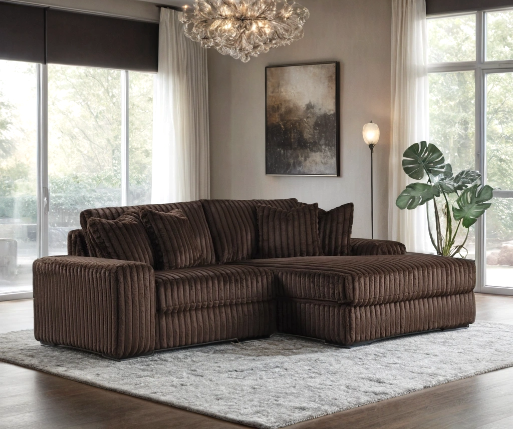 Sunday Chocolate 2-Piece RAF Sectional from Happy Homes - Luna Furniture