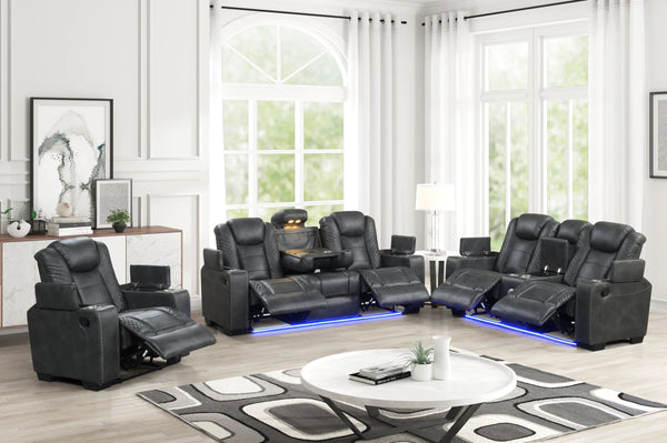 Stefano Gray 3-Piece Reclining Living Room Set