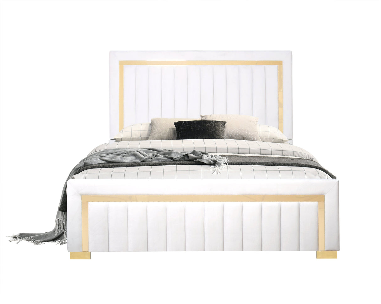 Goodline Beige Queen Bed from Happy Homes - Luna Furniture
