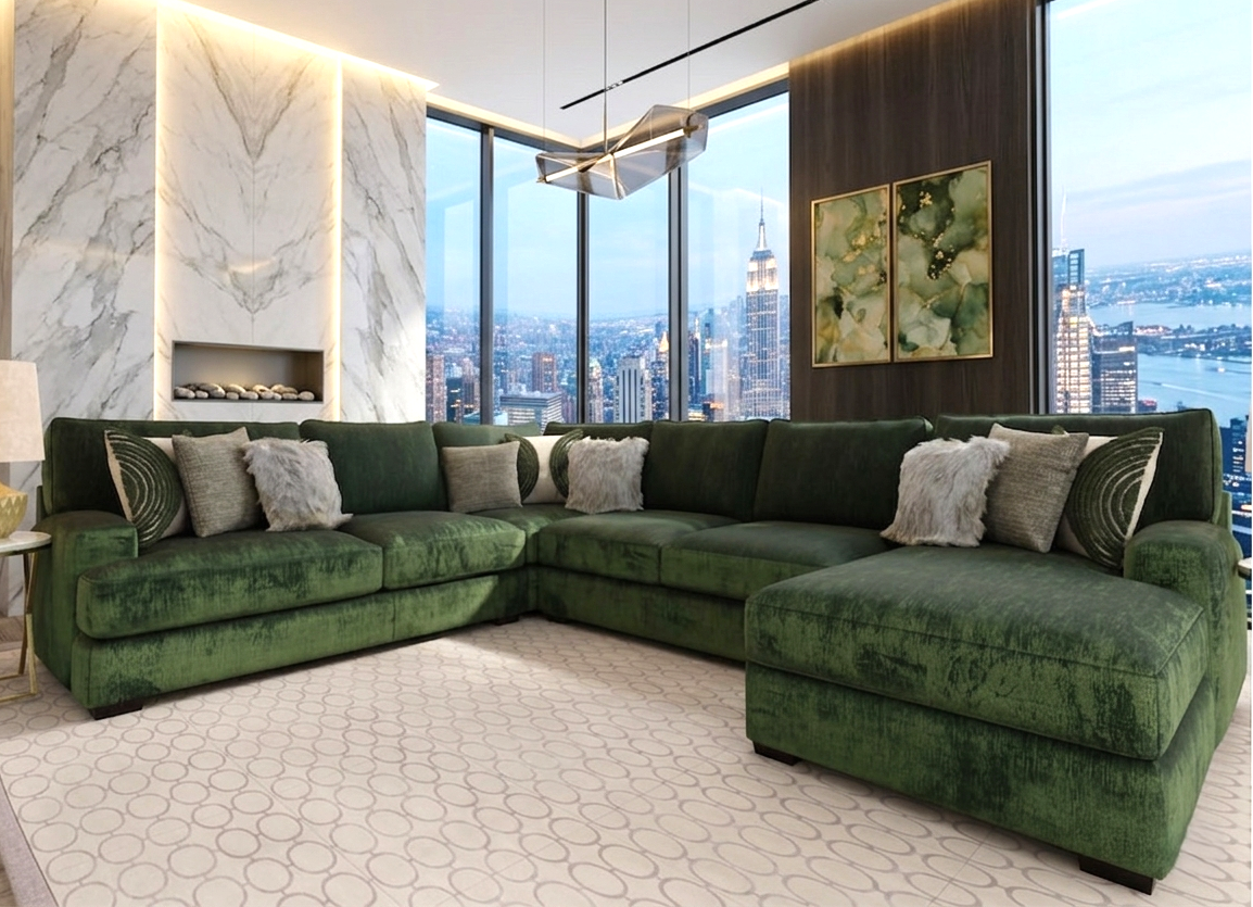Corinthian Luscious Pine 3PC Sectional from Happy Homes - Luna Furniture
