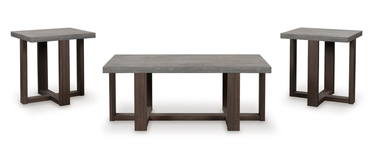 Dynnford Gray/Brown Table (Set of 3) from Ashley - Luna Furniture