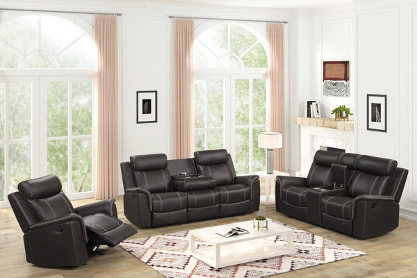 Sofia Espresso 3-Piece Reclining Set