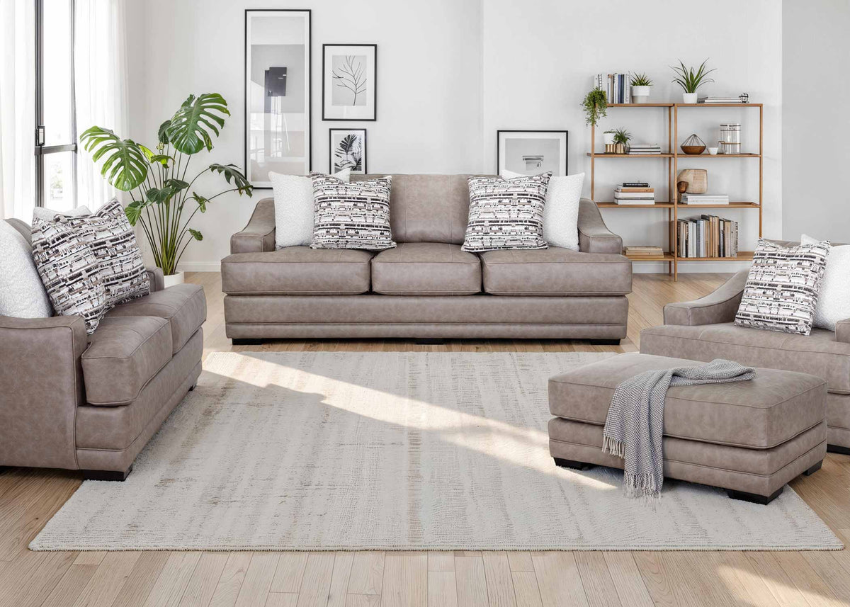 Franklin Duvall Greige Oversized Sofa & Loveseat Set from Happy Homes - Luna Furniture