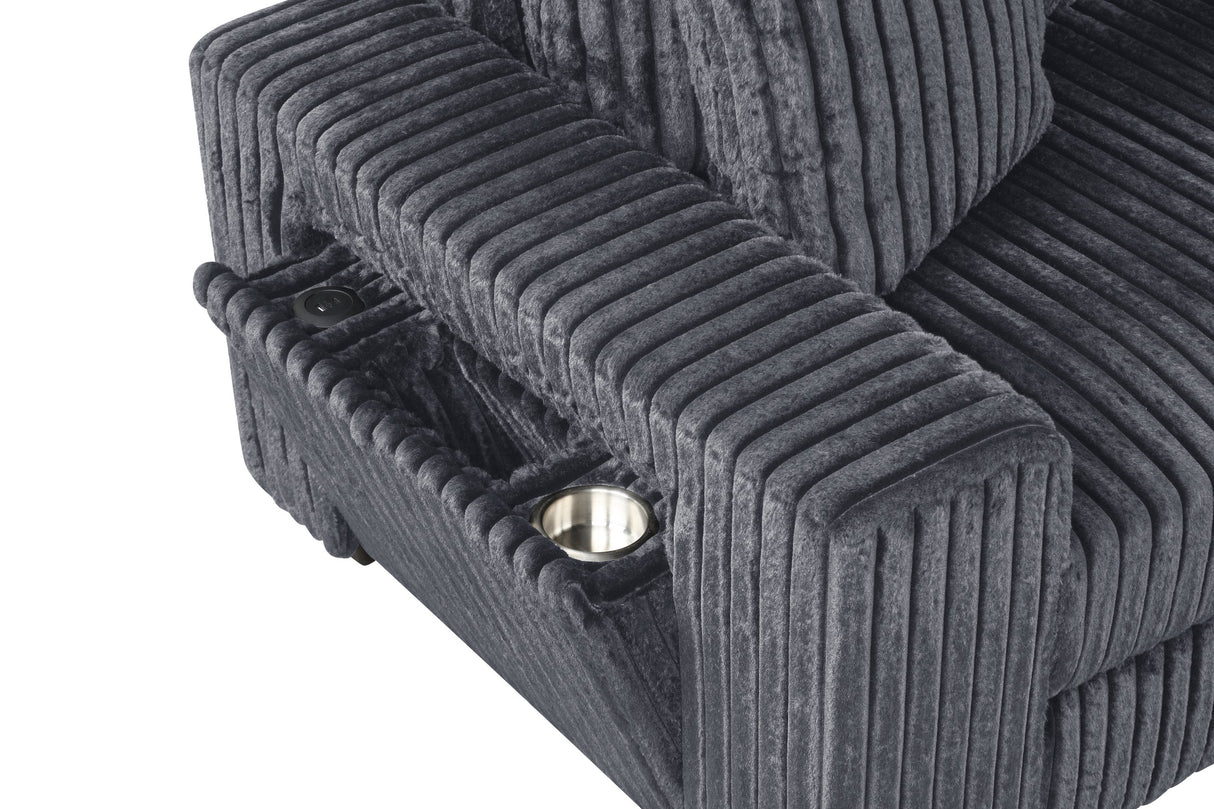 Bazoka Charcoal 7-Piece Sectional with Ottoman from Happy Homes - Luna Furniture