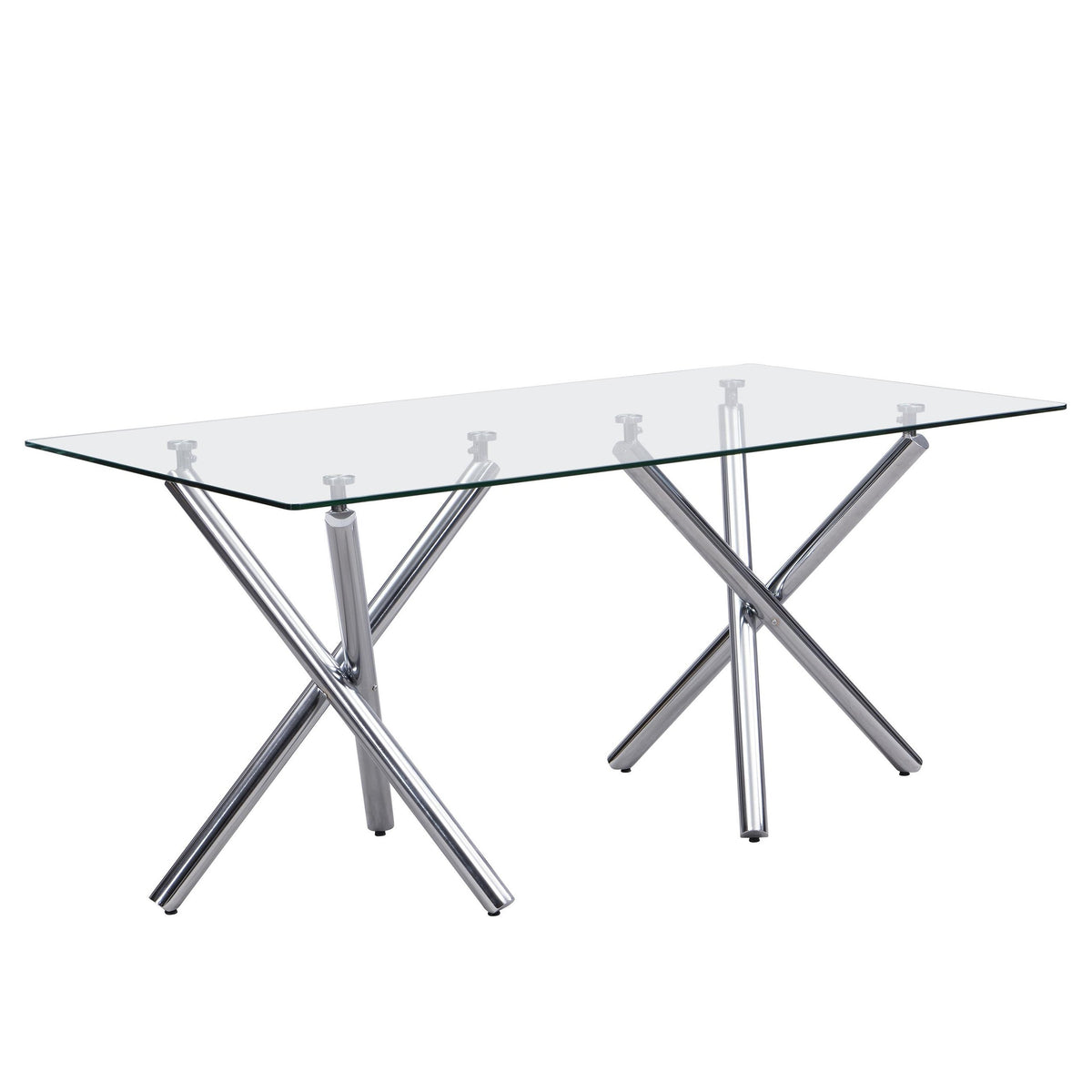 Chełmno White Glass Top 7-Piece Dining Set from Happy Homes - Luna Furniture