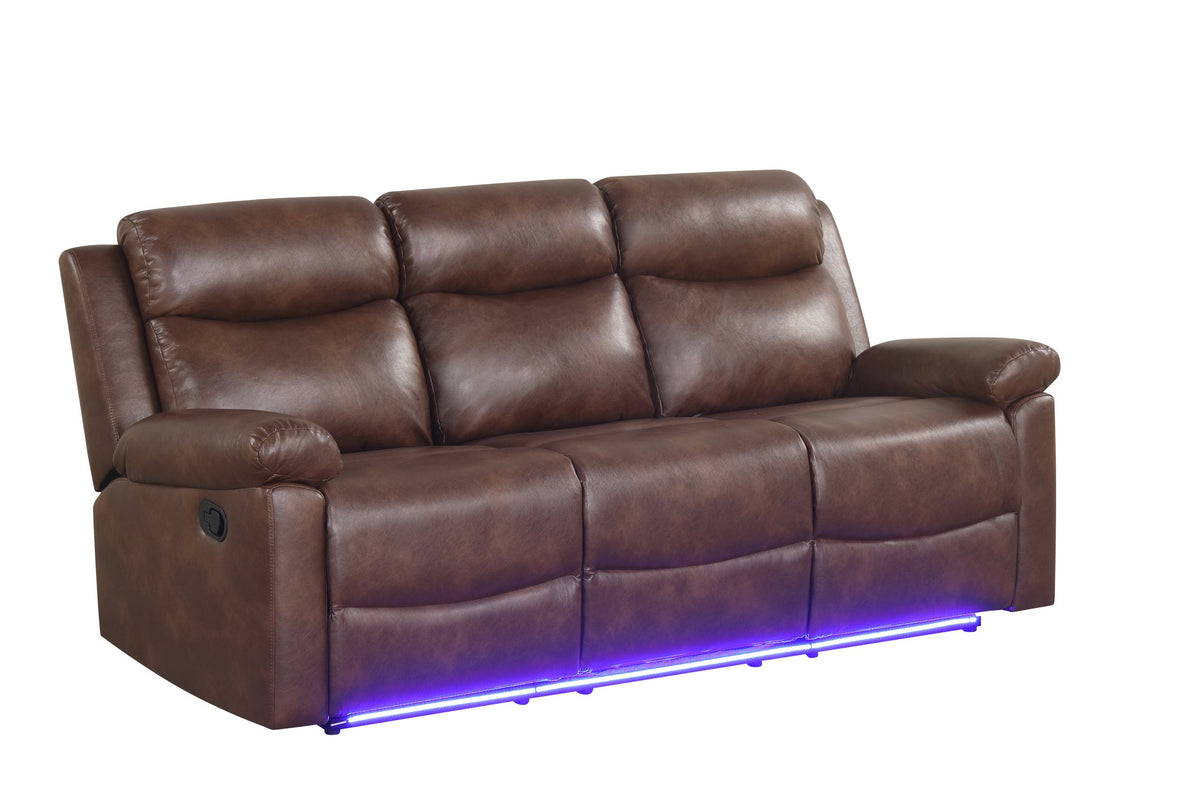 Isabel Brown 3-Piece Reclining Set from Happy Homes - Luna Furniture
