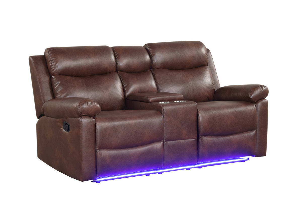 Isabel Brown 3-Piece Reclining Set from Happy Homes - Luna Furniture