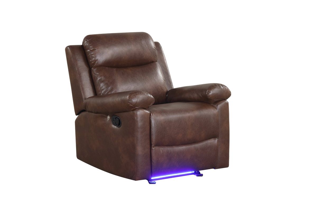 Isabel Brown 3-Piece Reclining Set from Happy Homes - Luna Furniture