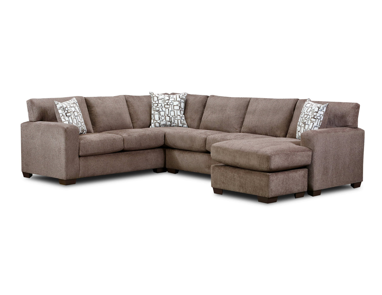 Rudy Brown Sectional from Happy Homes - Luna Furniture
