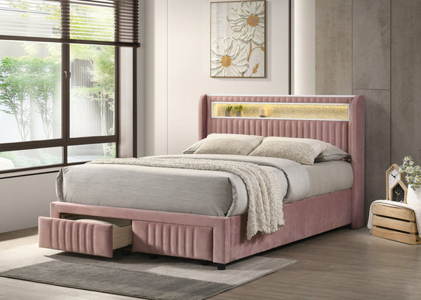 Cupid Pink Twin Storage Platform Bed