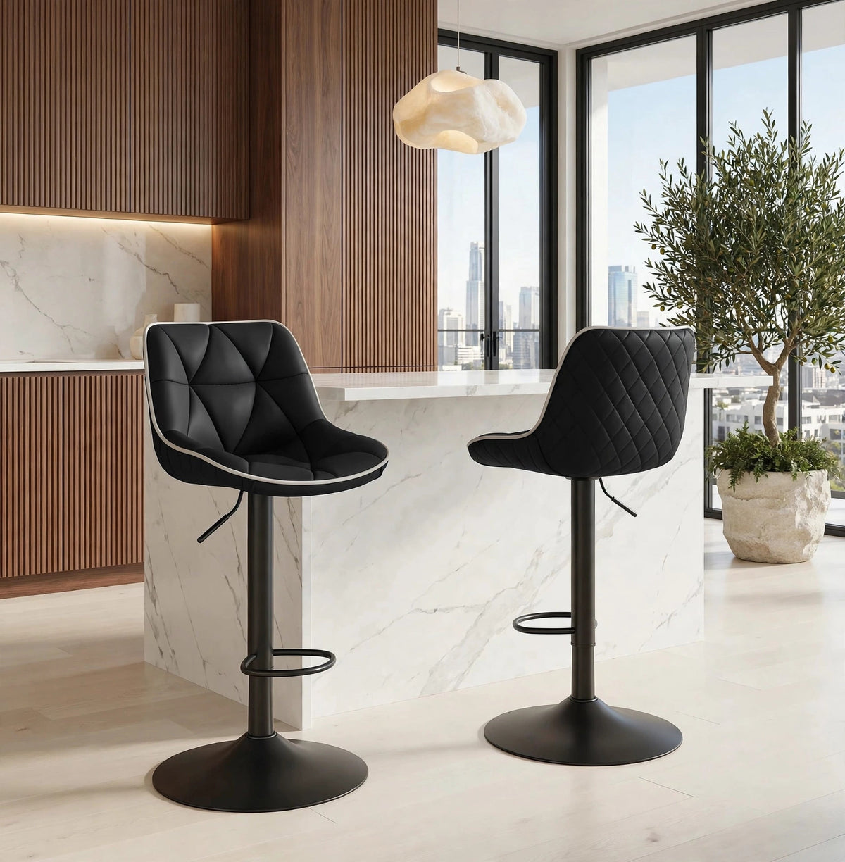 1208 Black - Barstools from Happy Homes - Luna Furniture
