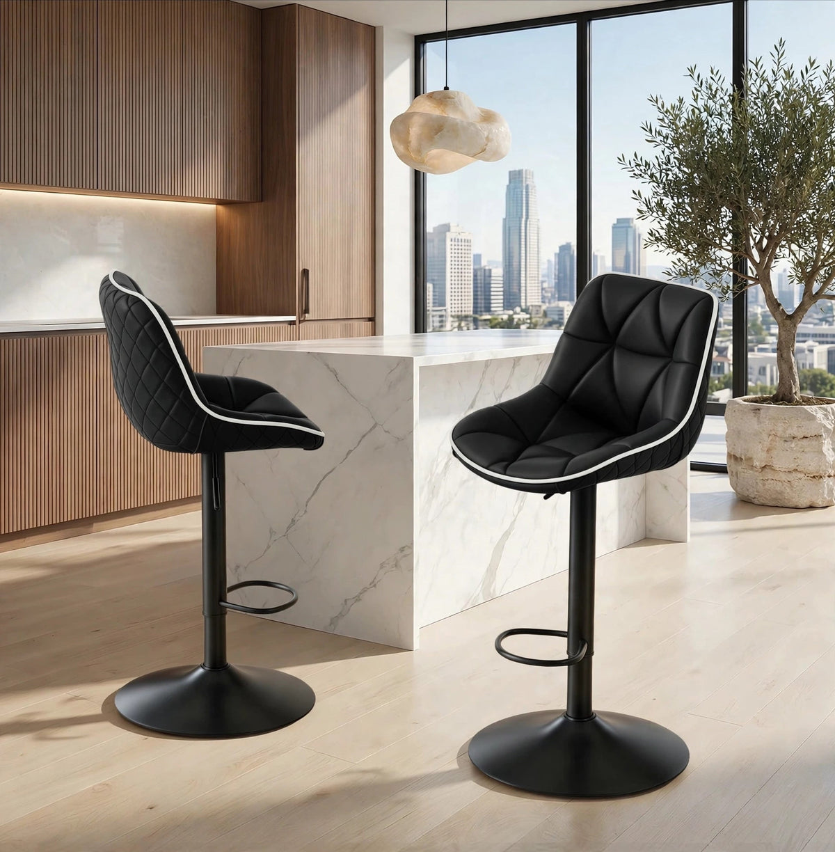 1208 Black - Barstools from Happy Homes - Luna Furniture