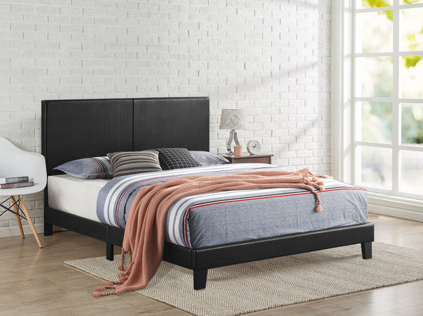 Latty Black Platform King Bed