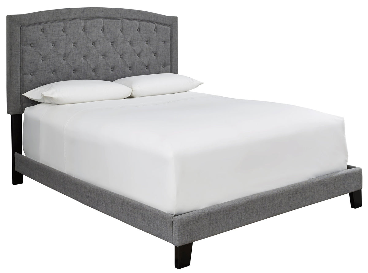 Benno Gray Tufted Queen Platform Bed from Happy Homes - Luna Furniture