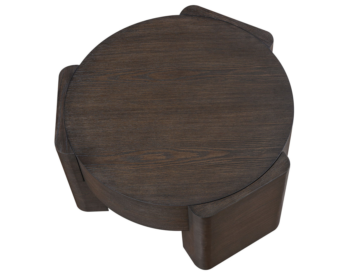Salina 32.5″ Round Coffee Table with Casters from Steve Silver - Luna Furniture