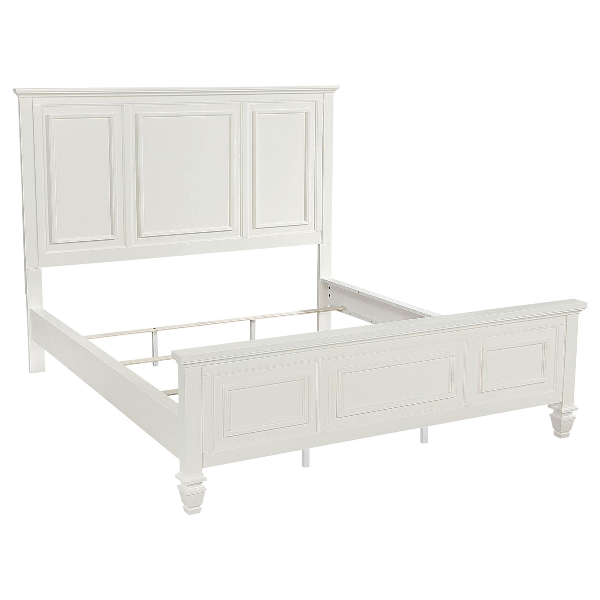 Sandy Beach Cream White California King Panel Bed from Coaster - Luna Furniture