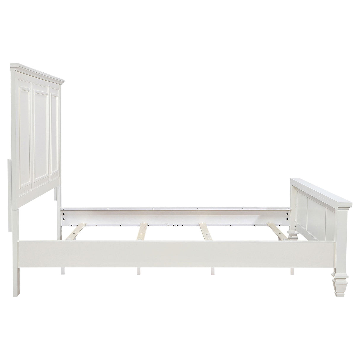 Sandy Beach Cream White California King Panel Bed from Coaster - Luna Furniture