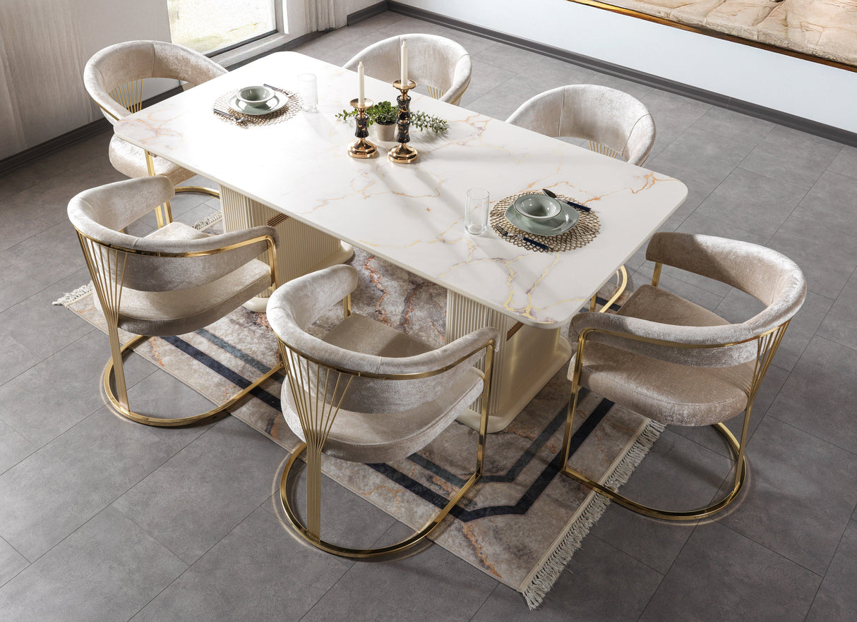 Santana Ivory Dining Chair from Nova Furniture - Luna Furniture