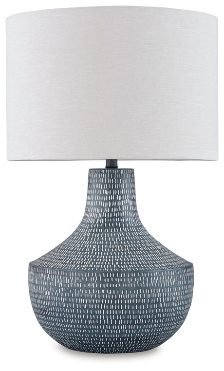 Schylarmont Antique Gray/White Table Lamp - L207474