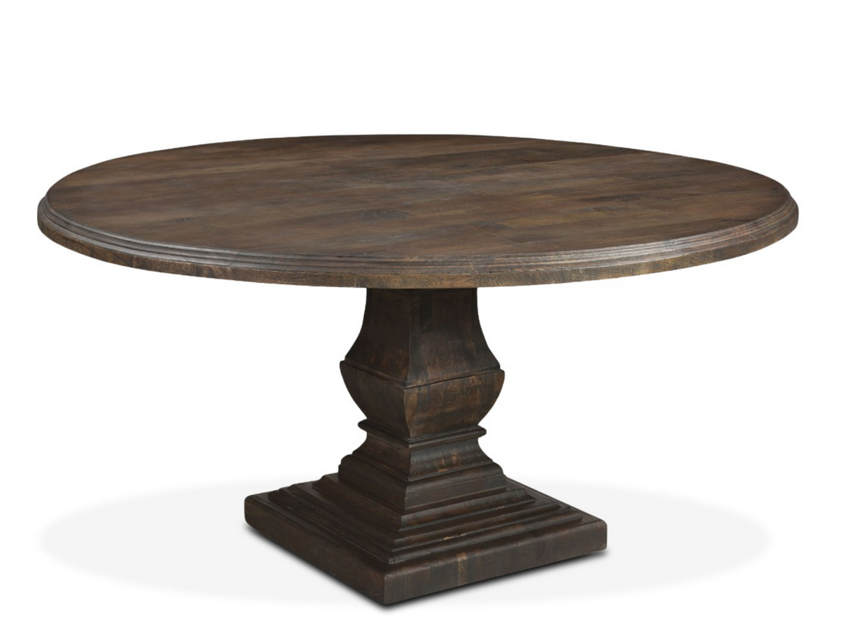 Nimes 72" Round Dining Table in Weathered Mango from Home Trends & Design - Luna Furniture