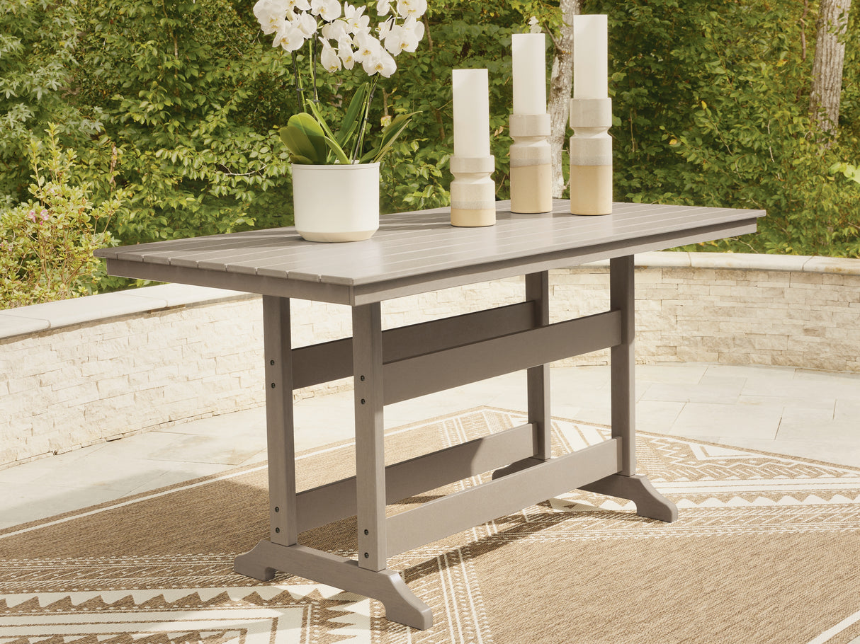 Seacliff Beach Medium Brown Outdoor Counter Height Dining Table from Ashley - Luna Furniture