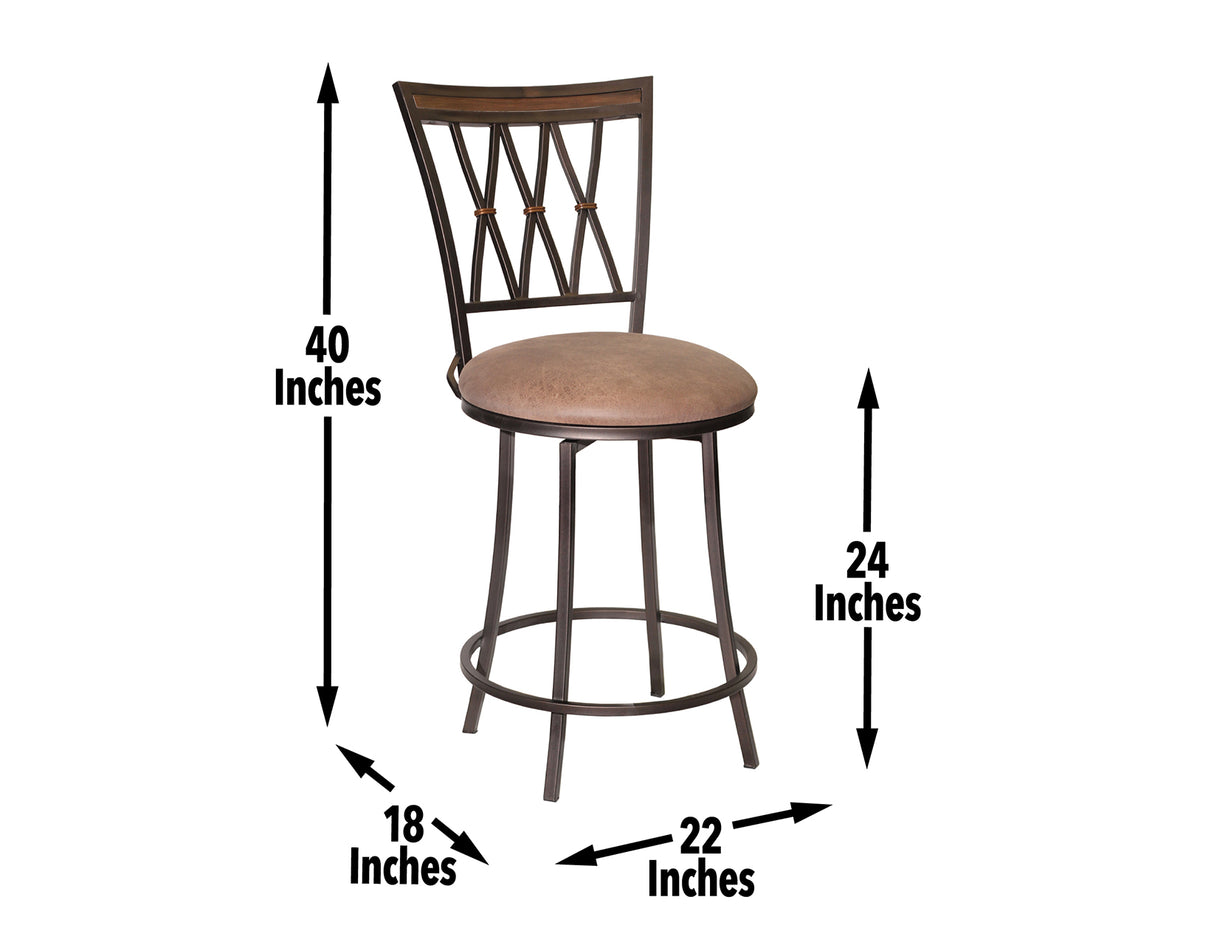 Sedona 24″ Counter Stool, Swivel from Steve Silver - Luna Furniture