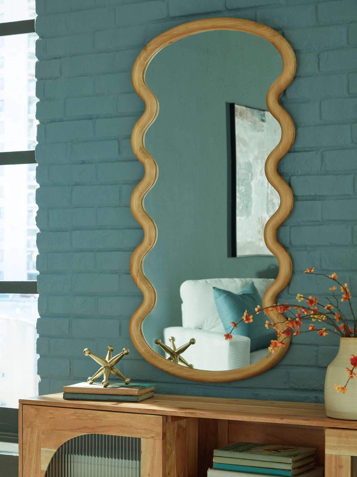 Serendis Brown Accent Mirror from Ashley - Luna Furniture