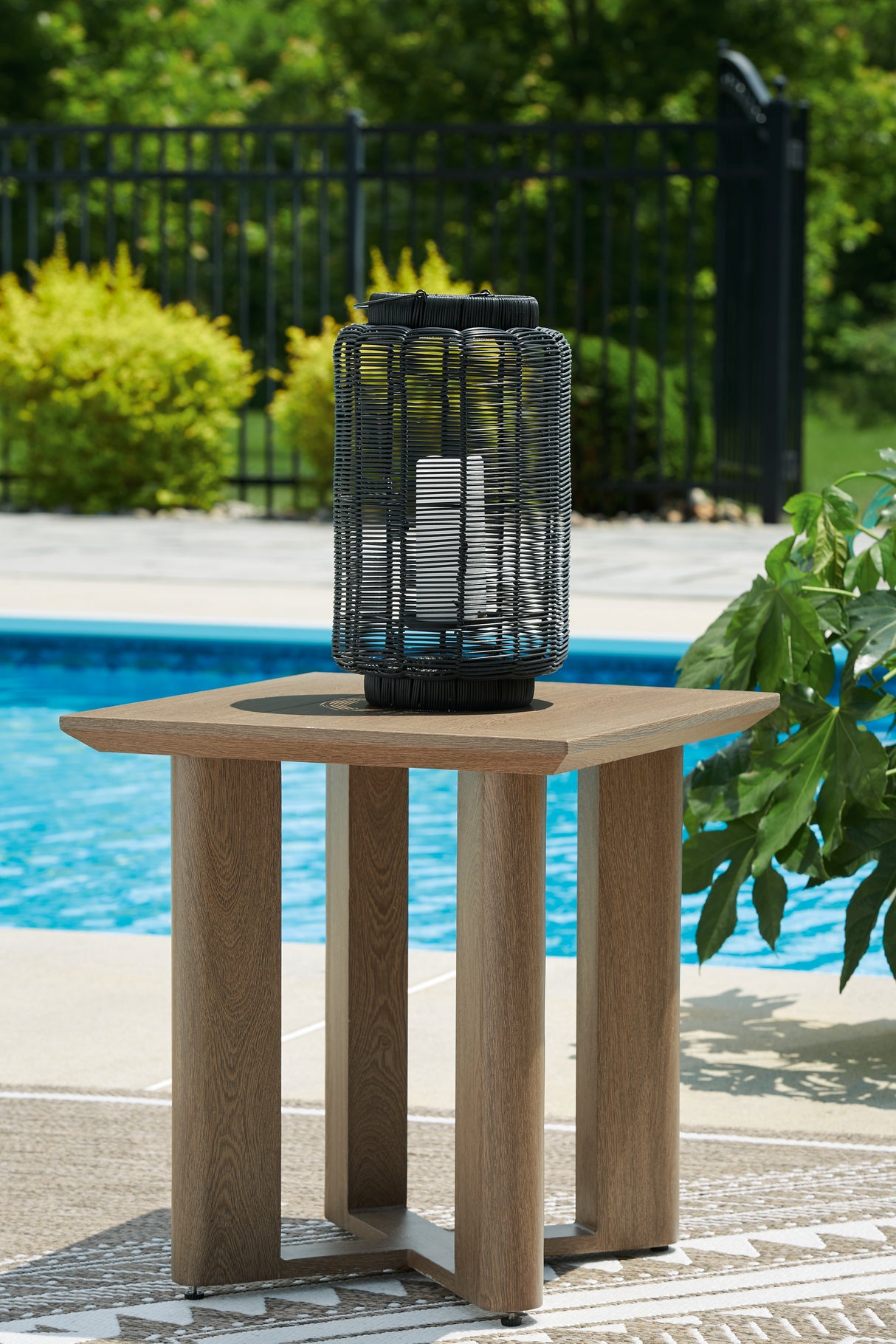 Serene Bay Dark Brown Outdoor End Table from Ashley - Luna Furniture