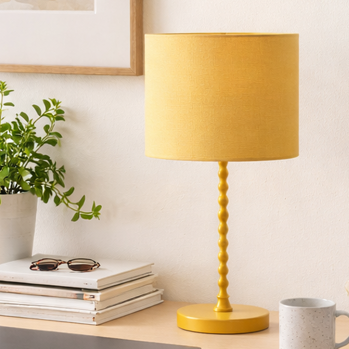 Sereno Table Lamp Ochre and Gold from Ashcroft Furniture - Luna Furniture