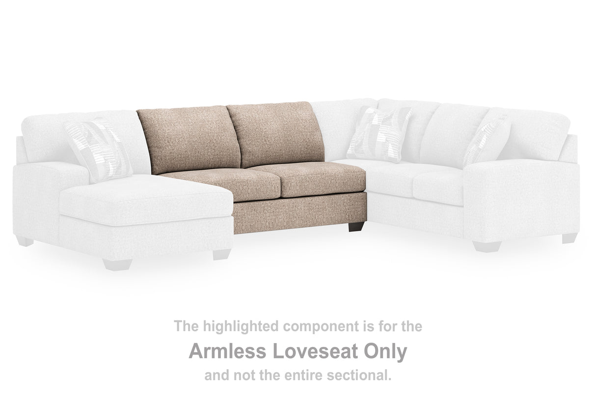 Seyler Lane Hemp Armless Loveseat from Ashley - Luna Furniture