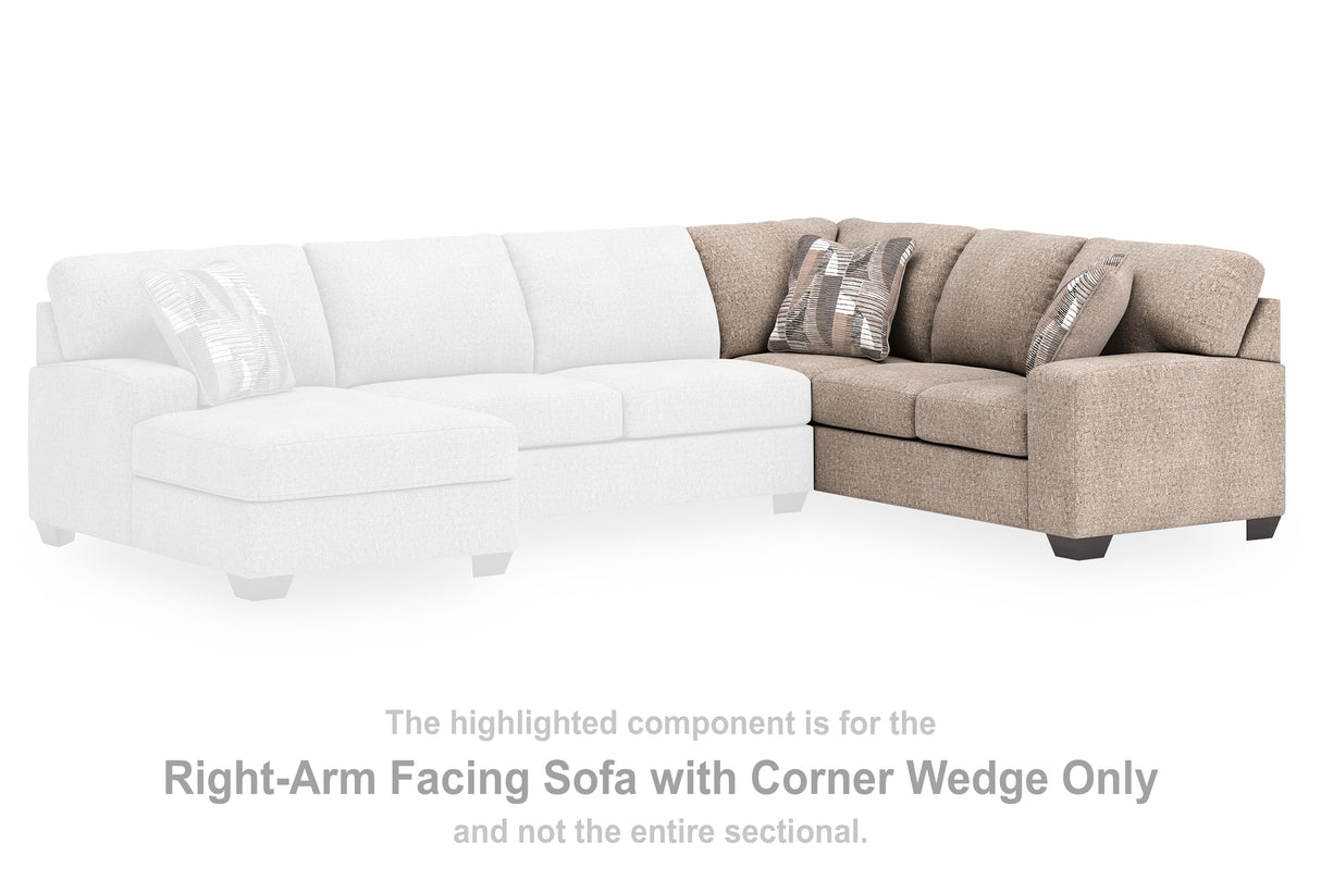 Seyler Lane Hemp Right-Arm Facing Sofa with Corner Wedge from Ashley - Luna Furniture