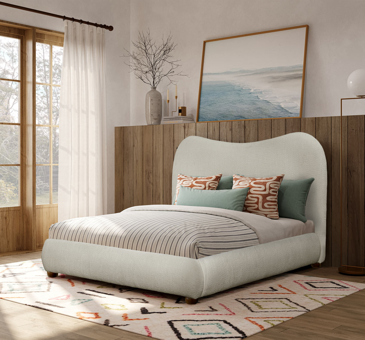 Teddy Beige King Bed from Homelegance - Luna Furniture