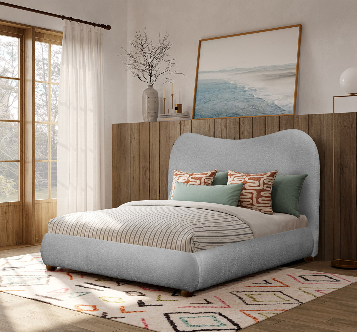 Teddy Gray King Bed from Homelegance - Luna Furniture