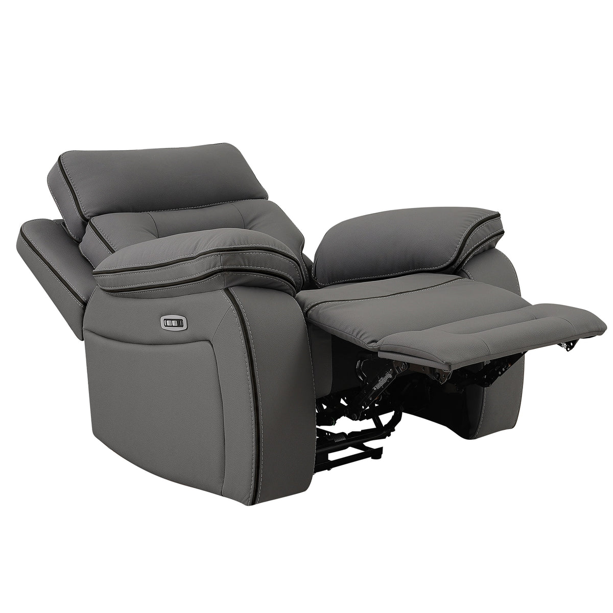 Pelin Gray Power Recliner from Homelegance - Luna Furniture