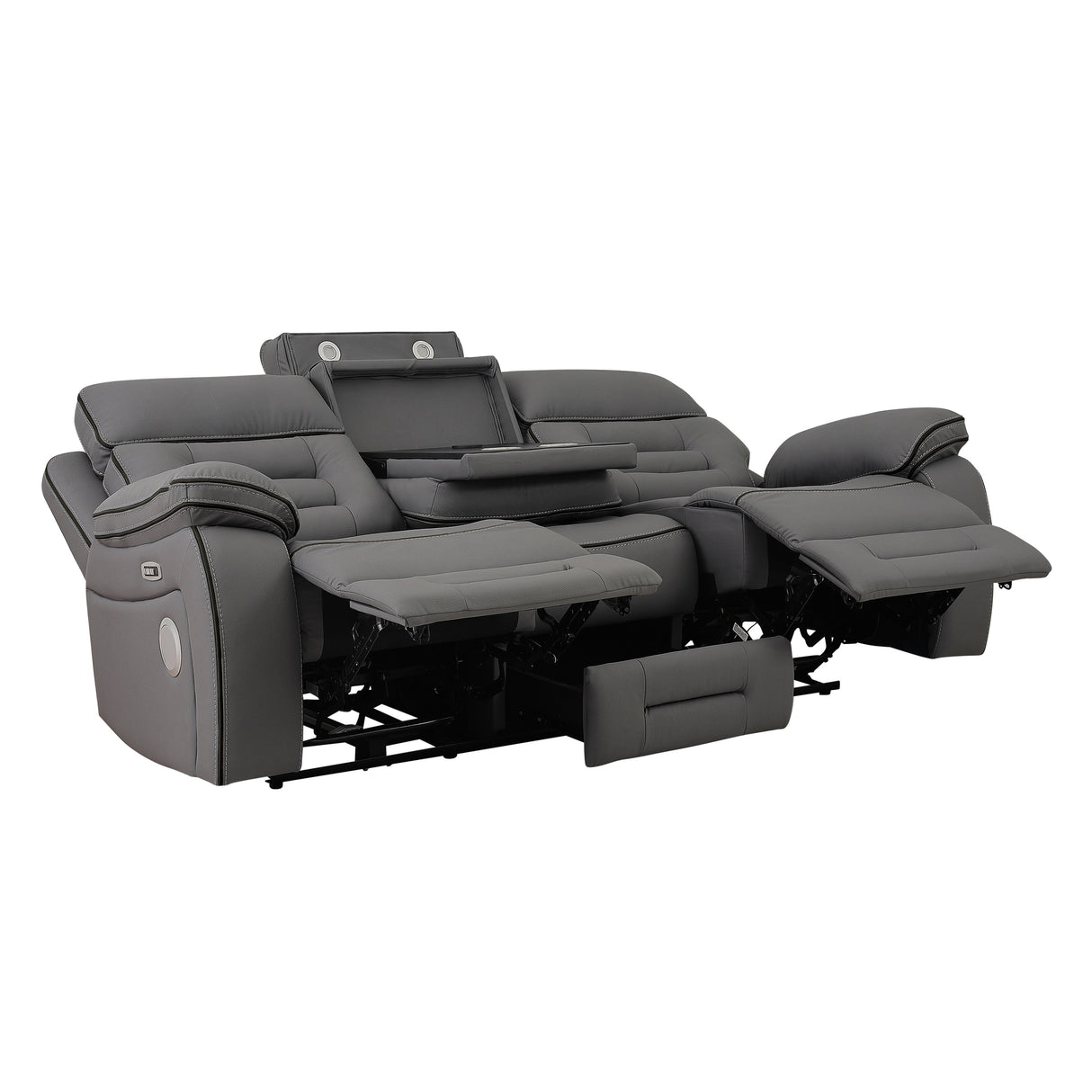 Pelin Gray Power Reclining Sofa & Loveseat from Homelegance - Luna Furniture